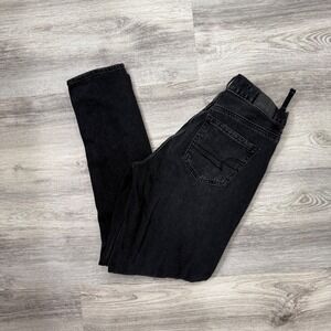 American Eagle Outfitters‎ Black Wash Distressed Ripped High Waisted Mom Jeans